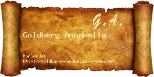 Goldberg Annabella névjegykártya